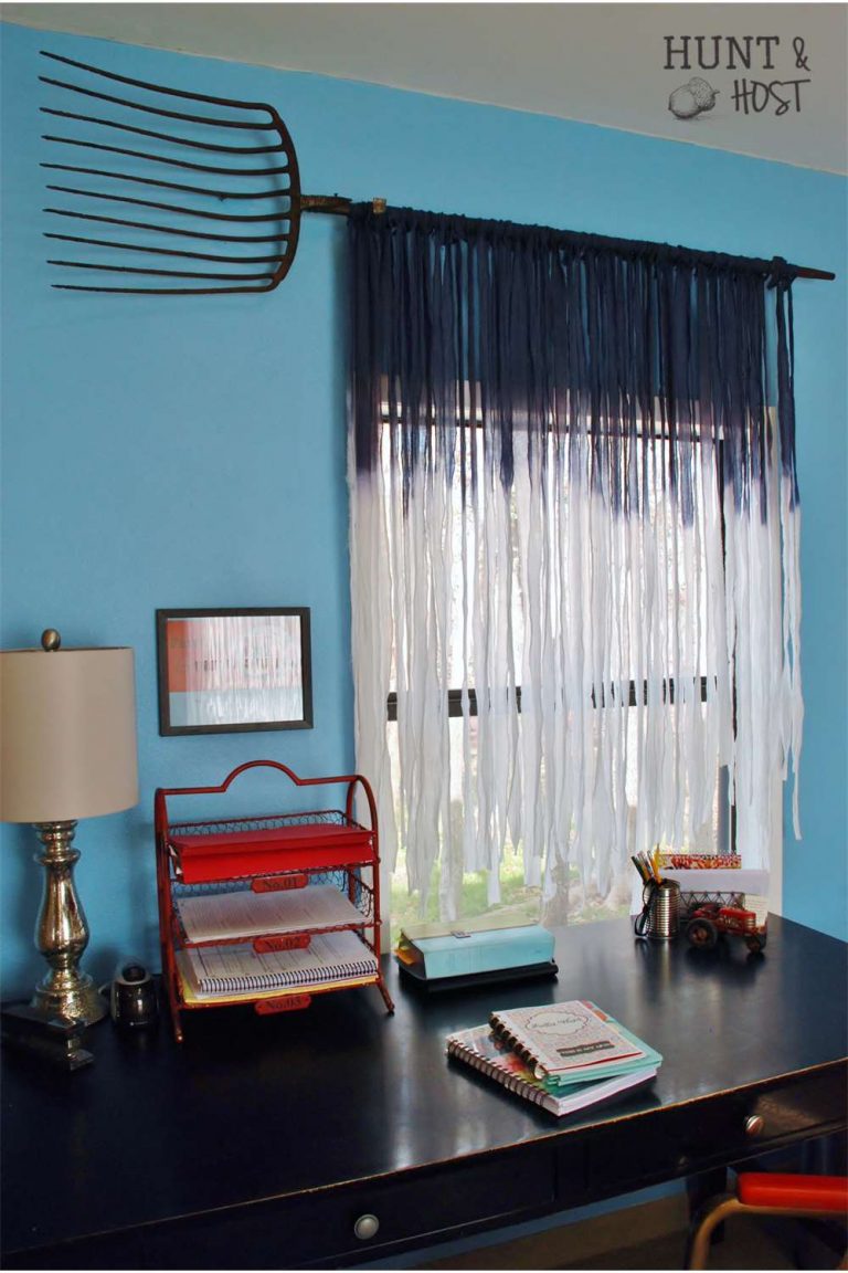 sky blue diy curtains