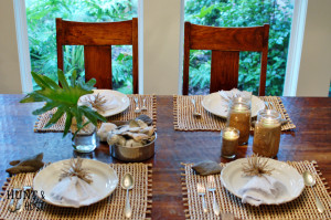 driftwood table setting
