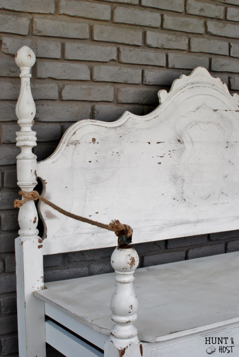 DIY headboard bench