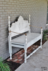 DIY headboard bench