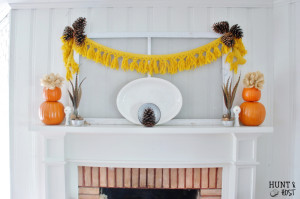 symmetrical vintage fall mantel psalm 139