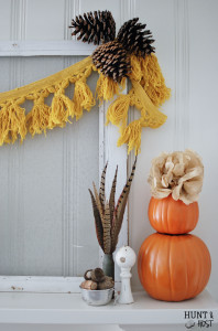 symmetrical vintage fall mantel psalm 139