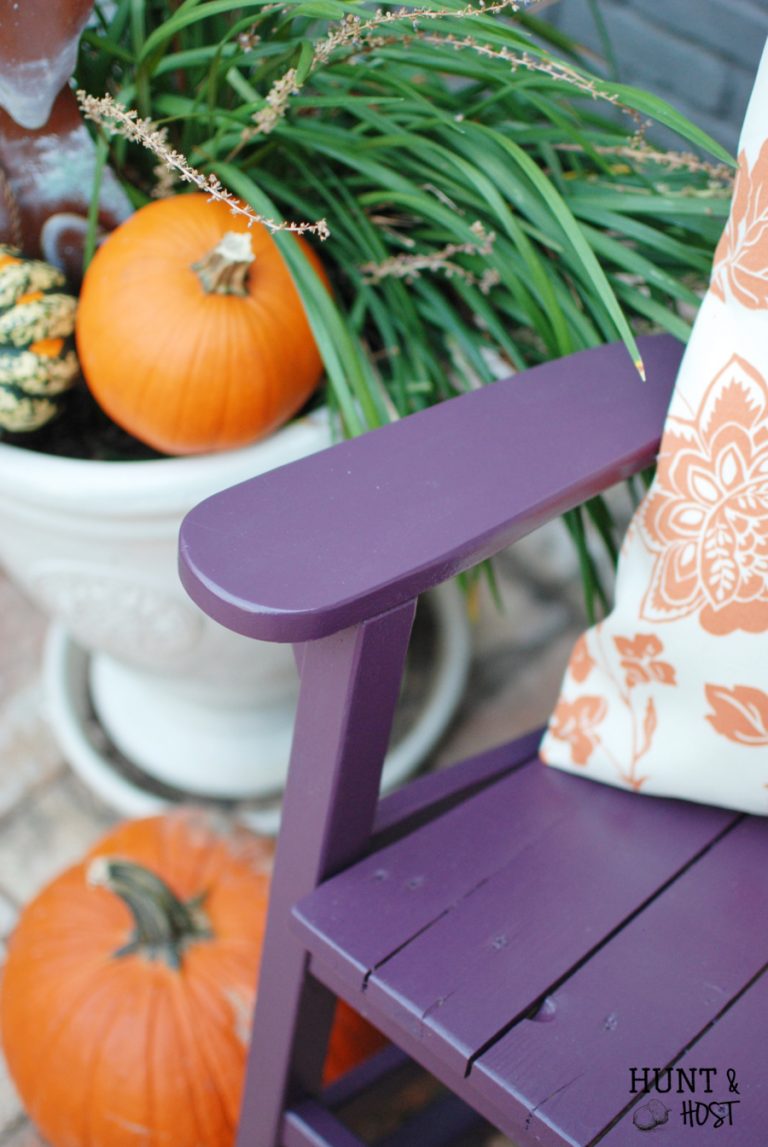 bold color choice Plum paint rockingchair makeover