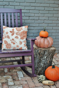 bold color choice Plum paint rockingchair makeover
