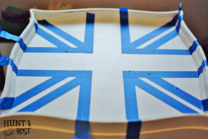 weathered union jack flag side table chalkpaint huntandhost.net