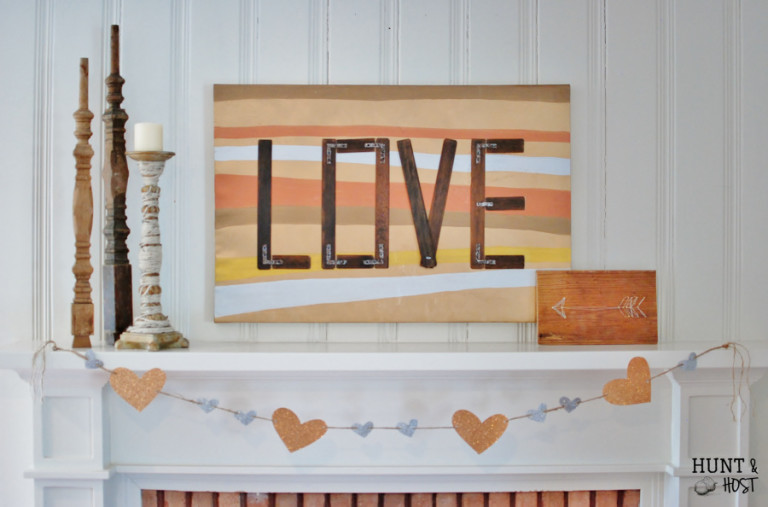 A mixed metal Valentine project made from garage sale finds. With the greatest message of Love. www.huntandhost.net