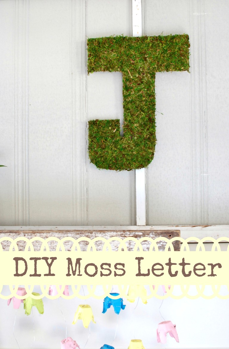 DIY moss letter tutorial