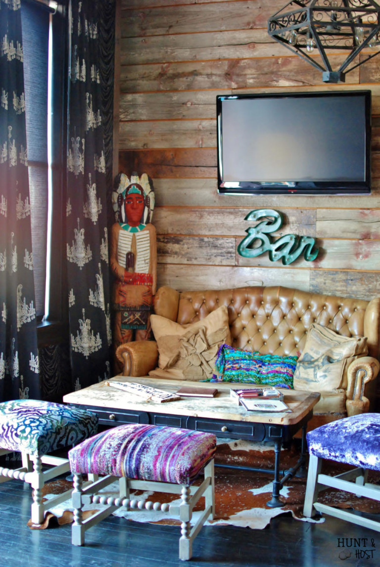 The Ladysmith, Miranda Lambert's rock-n-roll chic Bed & Breakfast hotel designed by Phara Queen is an amazing play on pattern and texture. Get The Ladysmith look at home, tips at www.huntandhost.net