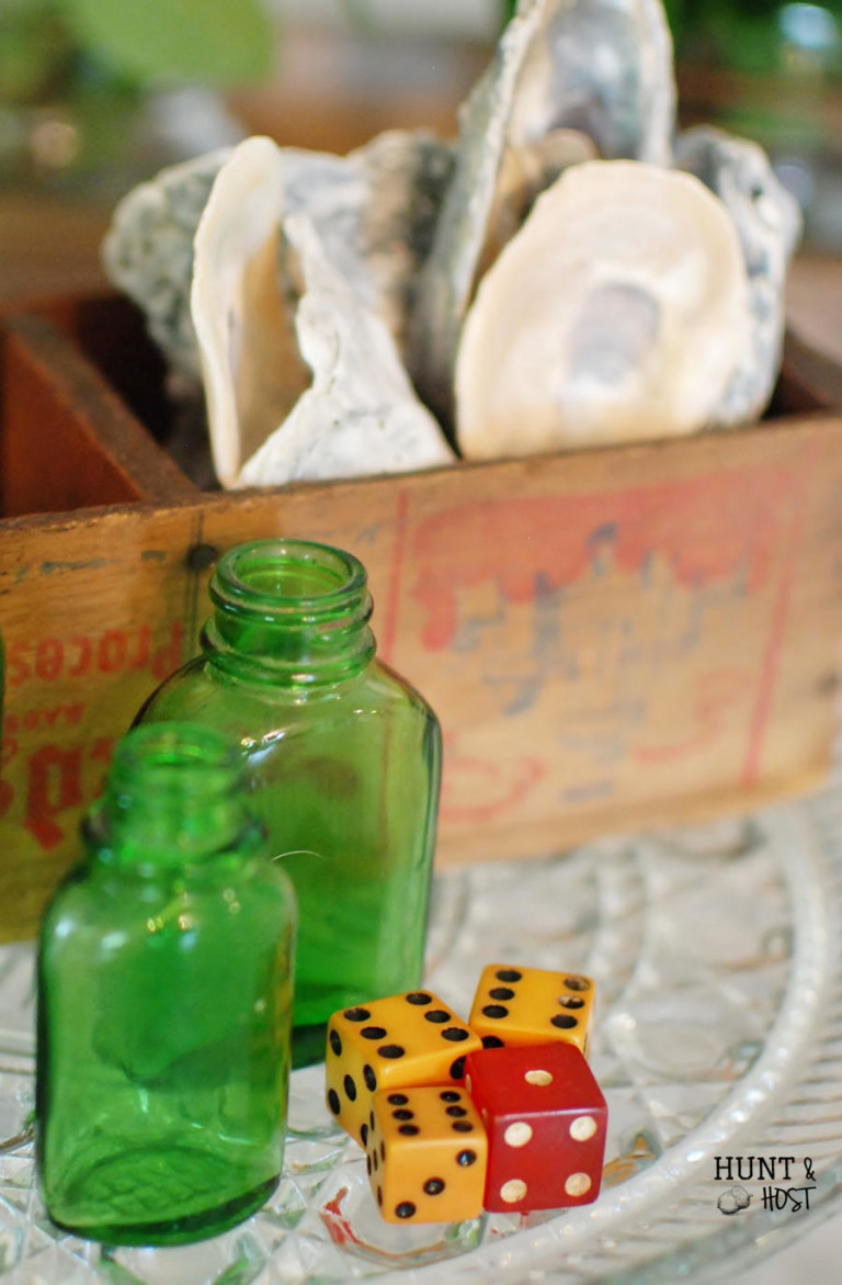 Little pretties that caught my eye while out thrifting lead to a summer vignette than will lighten your load. www.huntandhost.net