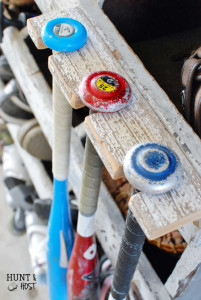 Use scrap wood to store all the baseball bats you have lying around with this handy DIY baseball bat rack!