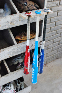 Use scrap wood to store all the baseball bats you have lying around with this handy DIY baseball bat rack!