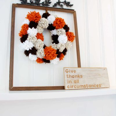 Pom Pom Wreath For Fall