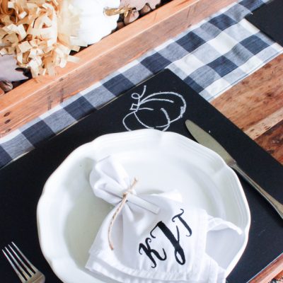 DIY Chalkboard Placemat