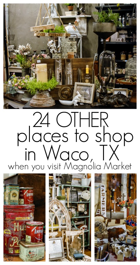 24 Other places to shop in Waco. Texas when you visit Magnolia Market and The Silos. Waco is filled with beautiful antique, thrift and home decor stores. Spring inspiration from Magnolia Market.