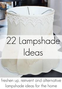 Lampshade Ideas! Things to do with out of style lampshades, ways to update old lampshades and lampshade alternatives!