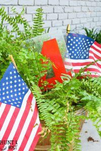 Paint your own buffalo check fabric for the cutest DIY pillows ever. Easy 4th of July décor ideas.