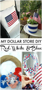 How cute is this playing card garland...great 4th of July decorating ideas here, red, white and blue from the dollar store!