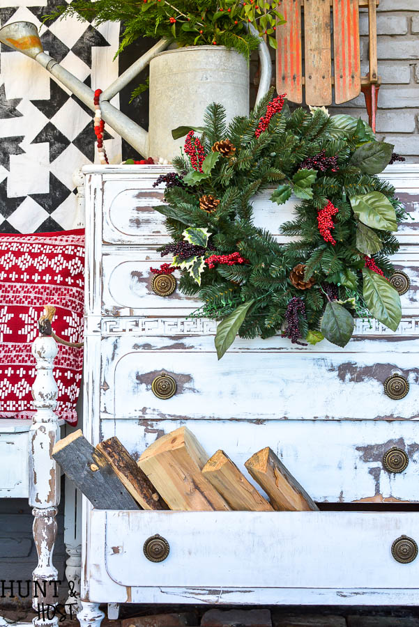 Christmas wreath ideas for your front porch. Get in the Christmas spirit with this fun porch tour full of Christmas decorating ideas!