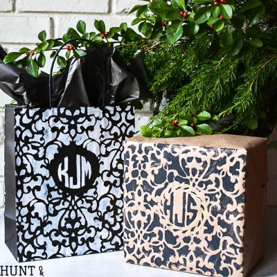 Monogram Gift Wrapping Idea