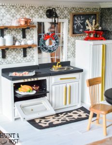 Christmas dollhouse decorating ideas, festive food, holiday pillows, handmade ornaments and a gorgeous nativity round out this Christmas home tour.