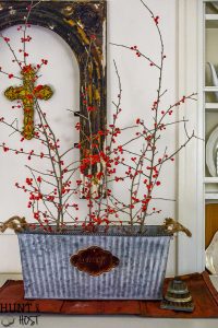 Create boho chic wall hanging decor from your old linens. Purging the linen closet will provide tons of great crafting material. This DIY wall hanging is dressed up for Valentine's Day, but would be great for a farmhouse feel any time of year. WIth great texture from burlap, drop cloth and tin foil this tone on tone neutral decor is a versatile addition to any style, Simple natural touches round out this Valentine home tour.