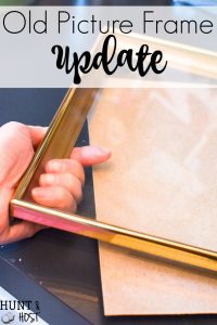 See how to change the color of a gold picture frame and update your old picture frame with a fresh new look. This sweet typography bicycle art is perfect for spring and great inspirational wall art!
