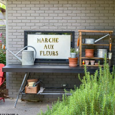 Sleek Potting Table Idea