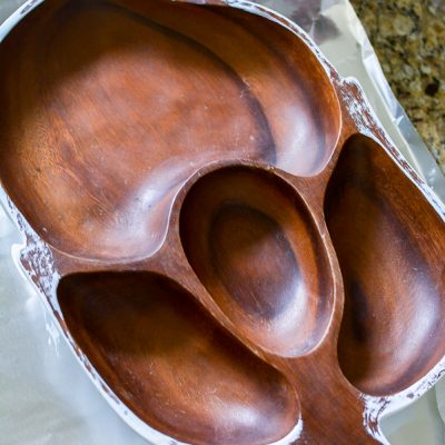 Quick Vintage Wooden Bowl DIY Makeover