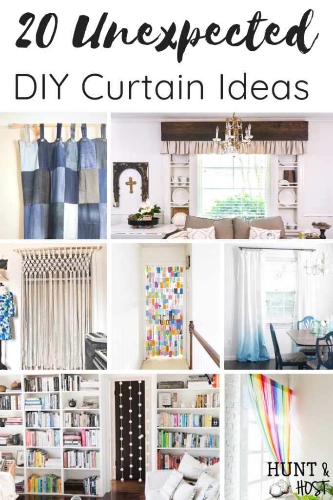 Unexpected DIY curtain ideas for your home,. Theses easy curtain ideas will have you treating your window in no time. A variety of textures, colors and styles wait in this DIY window curtain collection. #windowcovering #DIYcurtain #drapes #dropclothcurtaintutorial #prettywindow