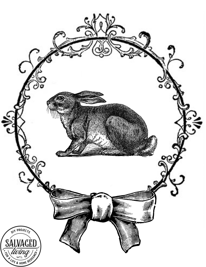 Vintage Easter Rabbit Free printable