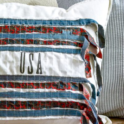 DIY Patriotic Pillow Cover