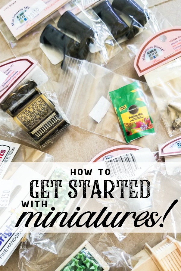 Want to get started with miniatures, but don't know where to start? This fun idea will help you get startedin the exciting craft of miniatures by getting your feet wet with an easy project! #miniatures #dollhouse #DIYdollhouse #DIYminaturecraft