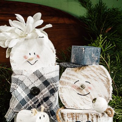 How To Make A DIY Scrap Wood Snowman Family