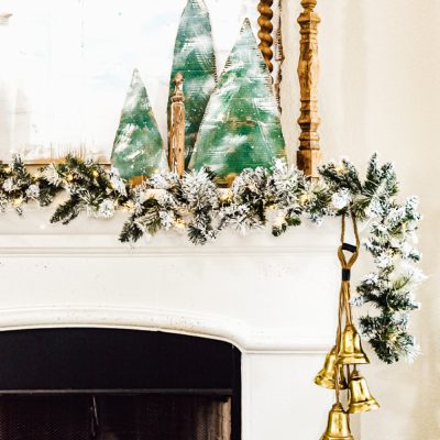 Christmas Mantel Decor On A Budget