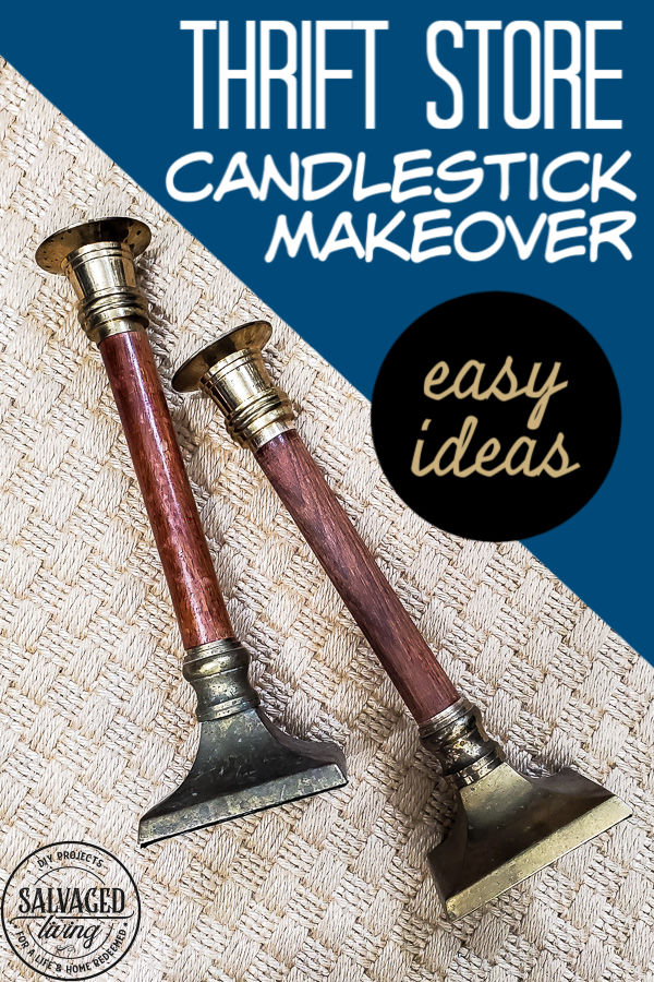 Try this easy update for your thrift store candlestick makeover. SUch a simple idea to update an old candlestick instead of tossing it for simple and classic DIY home decor. #diyhomedecor #thriftedmakeover #tassel