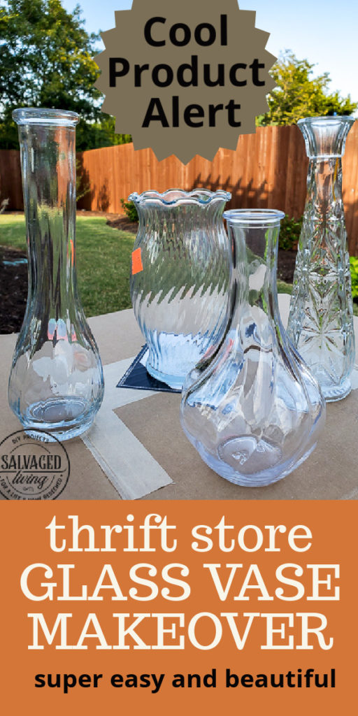 Are you wondering what to do with the floral glass vases you have hidden in your cabinet? Try this thrift store glass vase makeover. This DIY tutorial is easy and beautiful for a DIY glass vase centerpiece idea, great for fall decorating on a budget and creating home decor you can repurpose year round. #colorchange #thriftstoremakeover #glassvaseidea #glassmakeoverDIY 