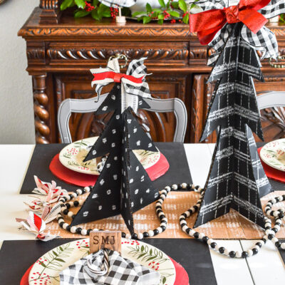 Chalkboard Christmas Trees From Cardboard