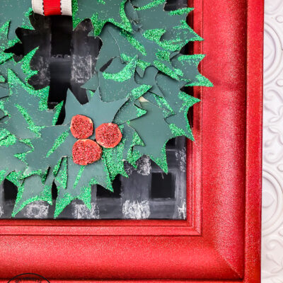 Picture Frame Makeover For Christmas Decorating