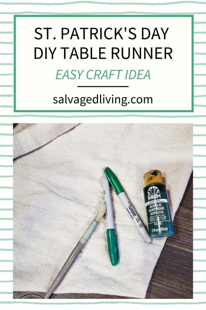 diy st. patrick's day table runner