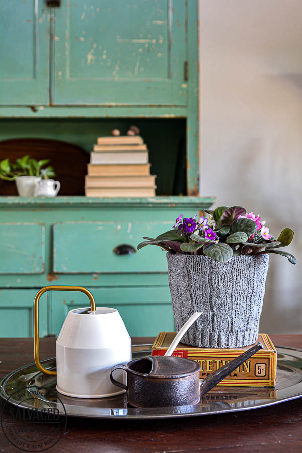 Wonder what to do with an old sweater? Try this upcycled sweater and dollar store pot makeover. You won't believe how cute this project turned out! Perfect for a Mother's Day gift or cozy home decor. #DIYproject #mothersday #upcycle #springrefresh #mothersdaygift #pottery #sponsored