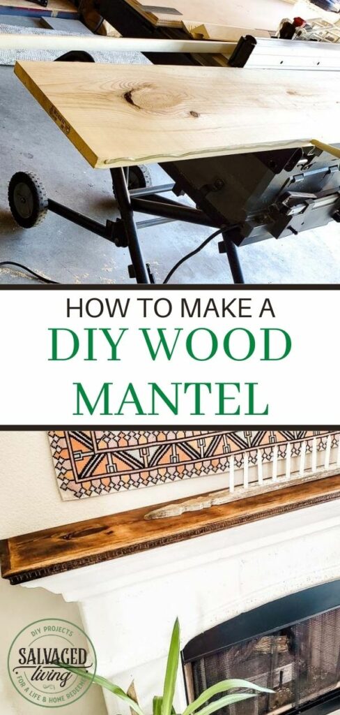 wood for diy wood mantel and stain