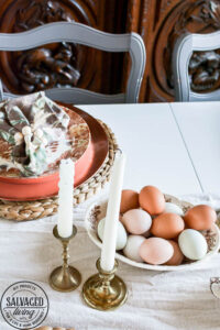 Wood Bead Napkin Rings on table