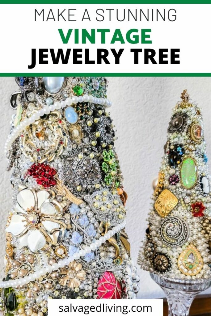 finished vintage jewelry tree set of 2