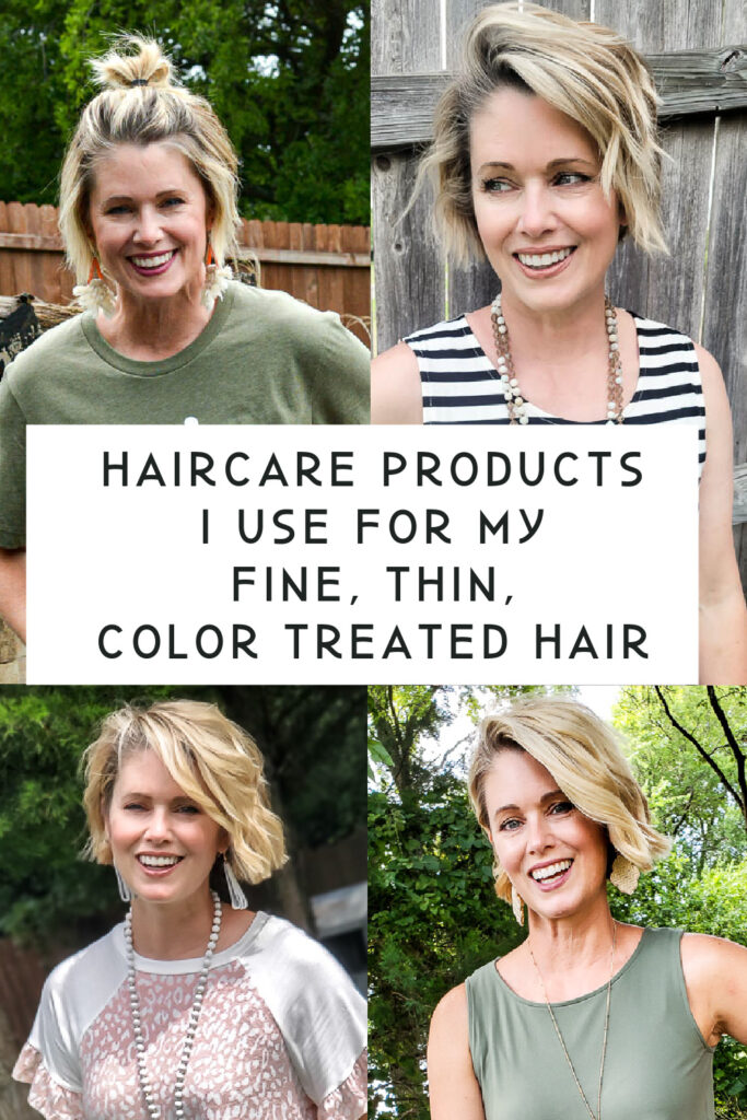 The best hair care products for fine hair. If you have thin, fine, color treated hair like I do then you need to try these amazing hair products to get your hair in shape, these products work on short fine hair for full-body, great texture and perfect short hair styling! #shorthair #shorthaircare #finehair #thinhair #blondehaircare