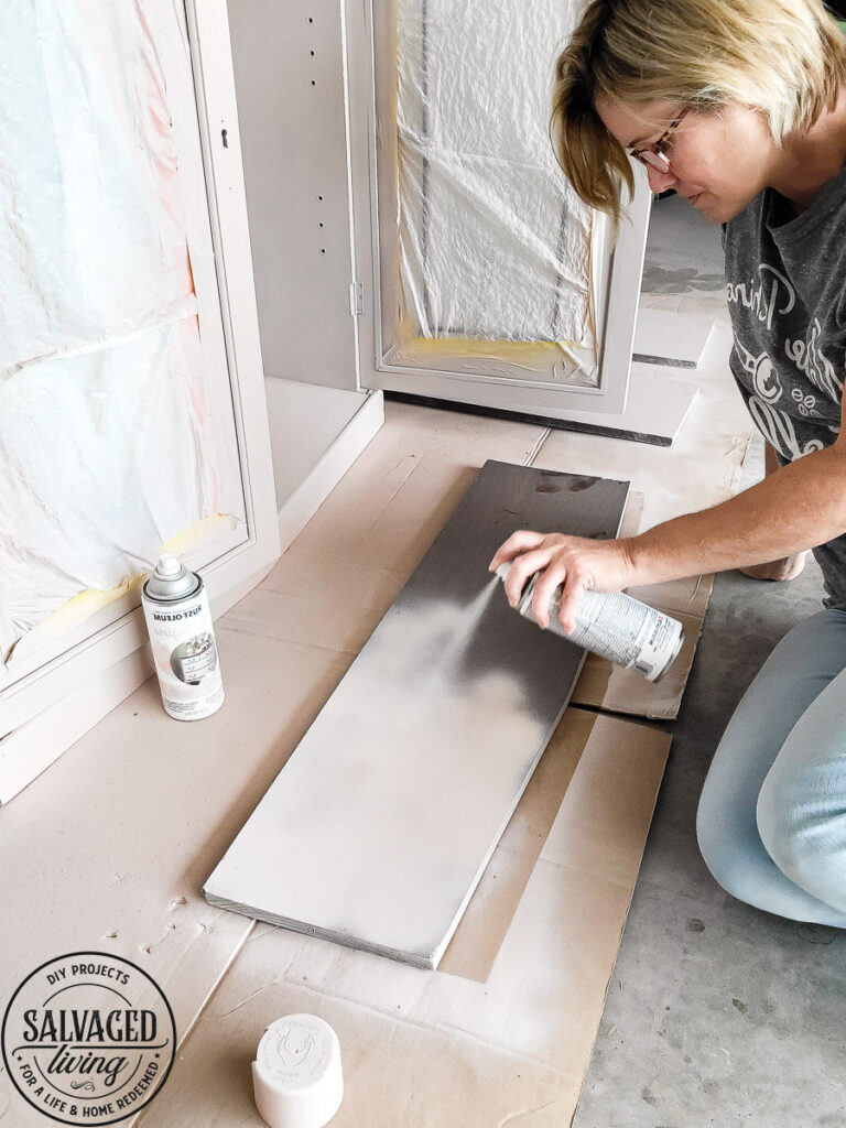 An old antique cabinet gets a transformation makeover with ease, Rust-Oleum's Chalk Finish Spray Paint in Blush Pink adds a soft and sweet touch to my home! See how easy this furniture makeover is with this easy to use spray chalk paint, it makes furniture painting a breeze. #rustoleum #rustoleumimagine #chalkspray #upcycled #upcycledfurniture #sponsored