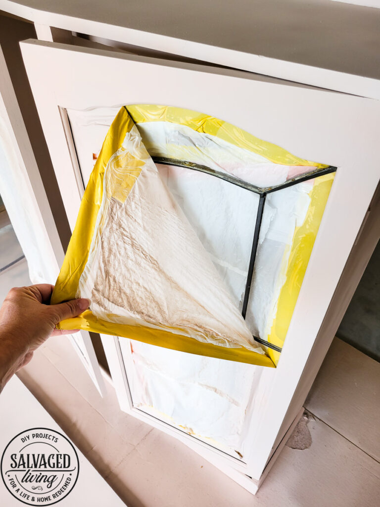 An old antique cabinet gets a transformation makeover with ease, Rust-Oleum's Chalk Finish Spray Paint in Blush Pink adds a soft and sweet touch to my home! See how easy this furniture makeover is with this easy to use spray chalk paint, it makes furniture painting a breeze. #rustoleum #rustoleumimagine #chalkspray #upcycled #upcycledfurniture #sponsored