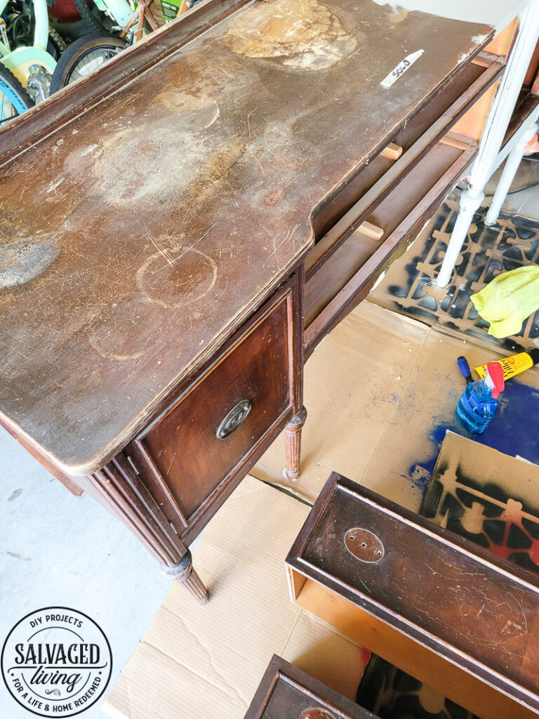 Found this vintage buffet side board at a garage sale and am sharing how to makeover a buffet! There are a few furniture painting tips along with some how to styling tips and inspiration for you here! ENjoy. #thriftedfurniture #paintedfurniture #vintagestyle #vignettestyling #painting tips #decortips