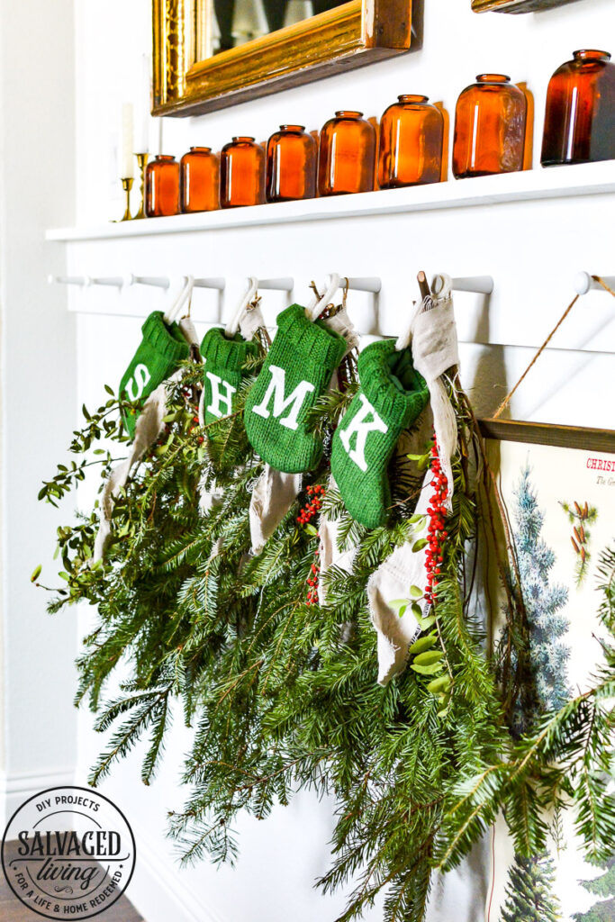 It's Christmas in the dining room, we decorated the peg board with vintage finds and real tree trimmings for an affordable and stylish Christmas feel on a budget. This peg board decorated for Christmas has all the holiday feels for a rustic, neutral Christmas decor vibe. #naturalChristmas #RusticChristmas #vintageChristmas #brownChristmas