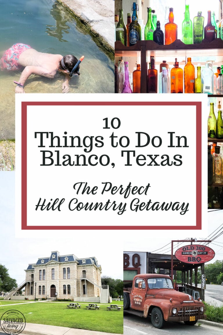10 things to do in Blanco, Texas. Visit this small Texas town in the hill country, just minutes away from San Antonio, Austin, Wimberly, Marble Falls you can fisn and swim in the Blanco RIver, eat delicious Texas BBQ, and enjoy live country music while you soak in the small-town vibe. #VisitBlancoTx #travelTexas #smalltownTexas