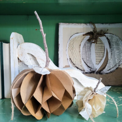 DIY Honeycomb Paper Pumpkins